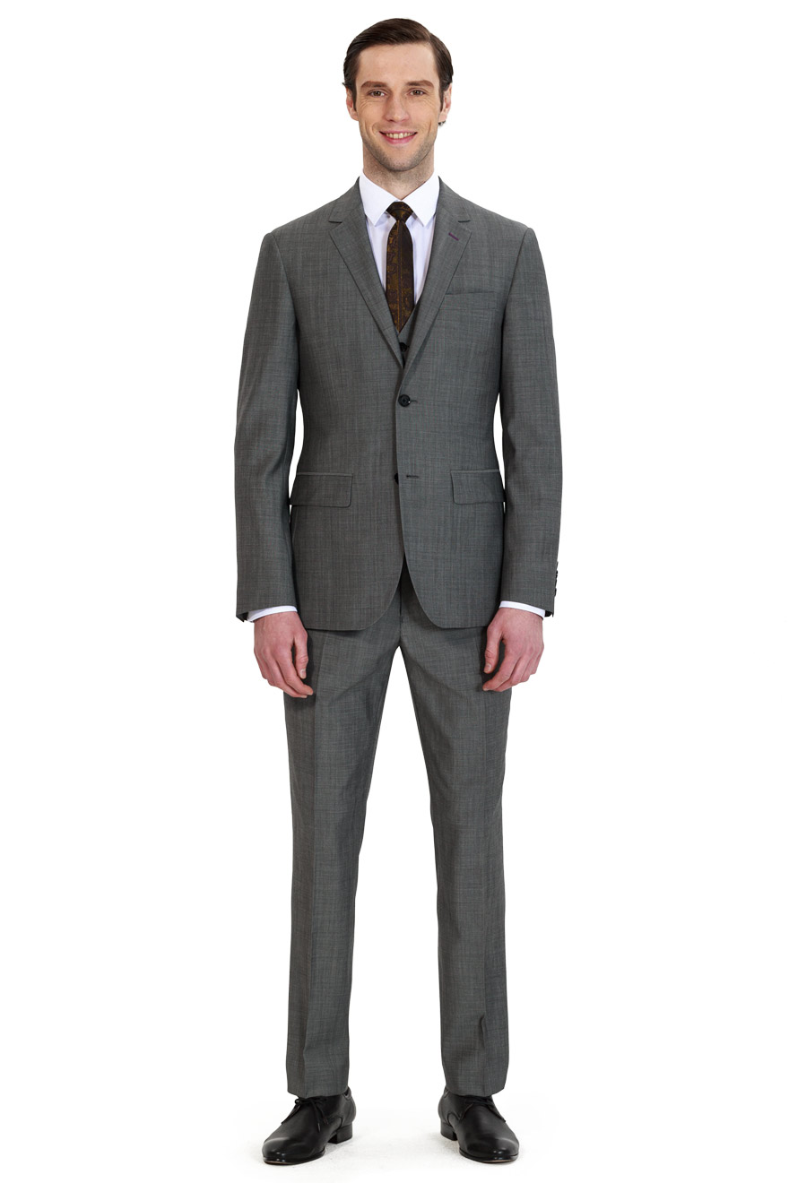 Dark Grey Business Three-Piece Suit