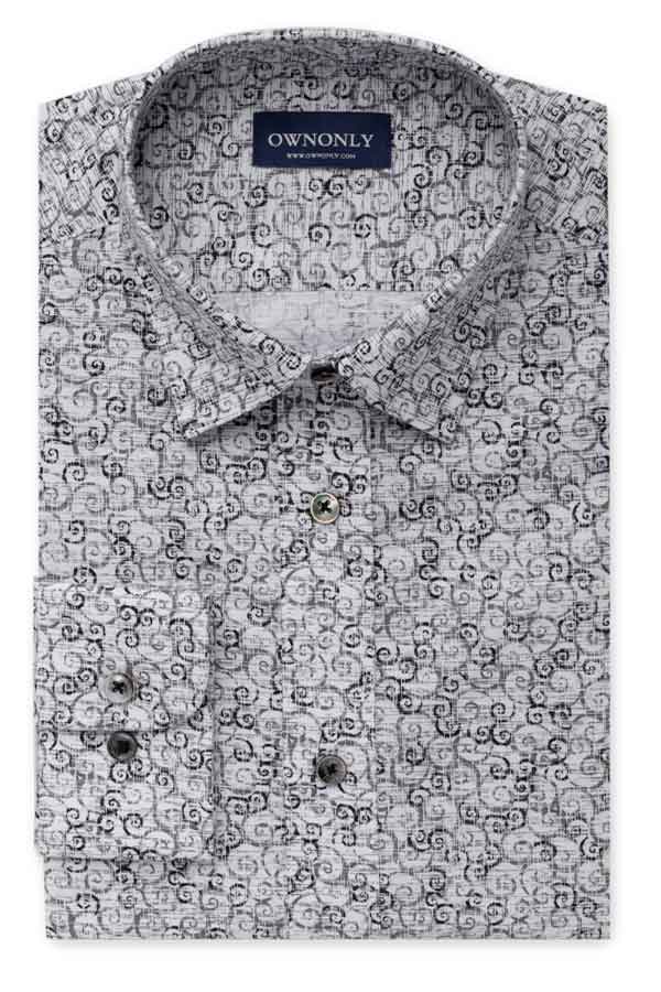Grey Print Shirt