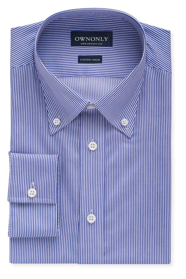Business Blue & White Pinstripe Shirt