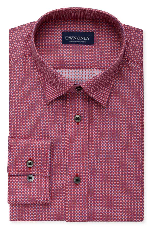 Deep Pink Jacquard Shirt