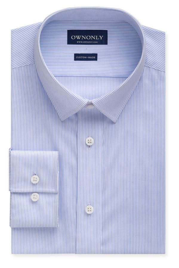 Business Oxford Blue & White Pinstripe Shirt