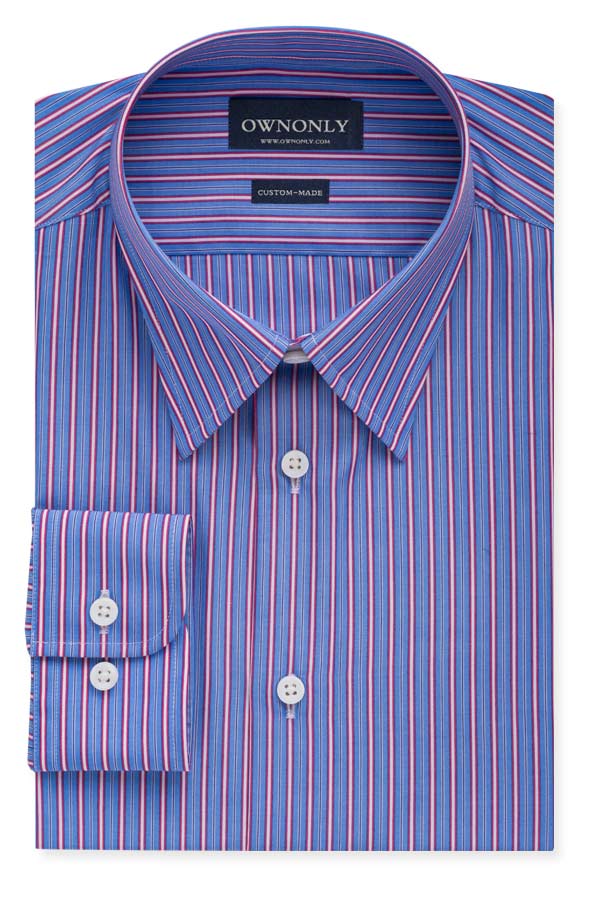 Business Blue & Red Stripe Shirt