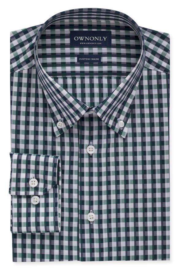 Casual Green,Black & White Stripe Shirt