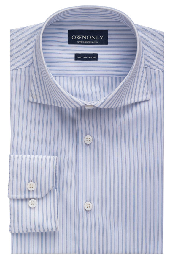 Classic Otto Blue & White Pinstripe Shirt