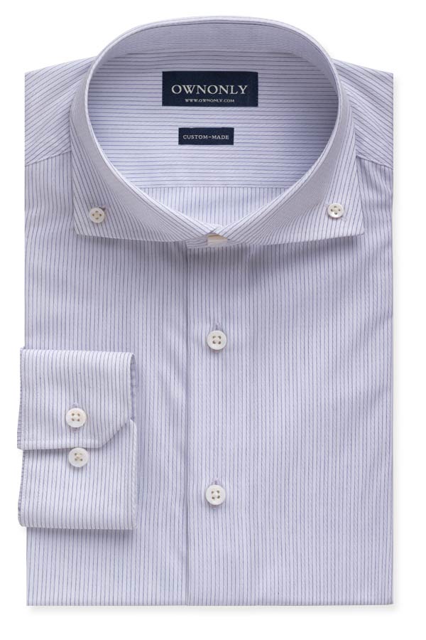 Classic Otto Purple & White Pinstripe Shirt