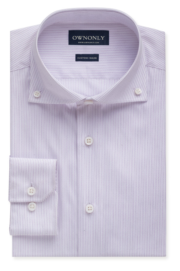 Classic Purple & White Pinstripe Shirt