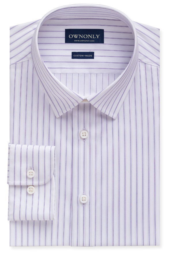 Classic Purple & White Stripe Shirt
