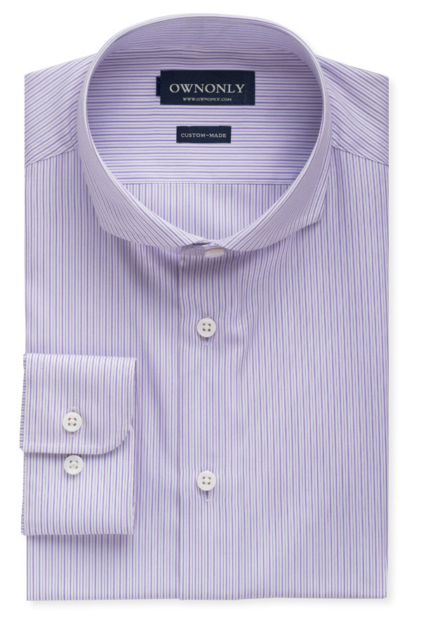 Classic Oxford Purple & White Pinstripe Shirt
