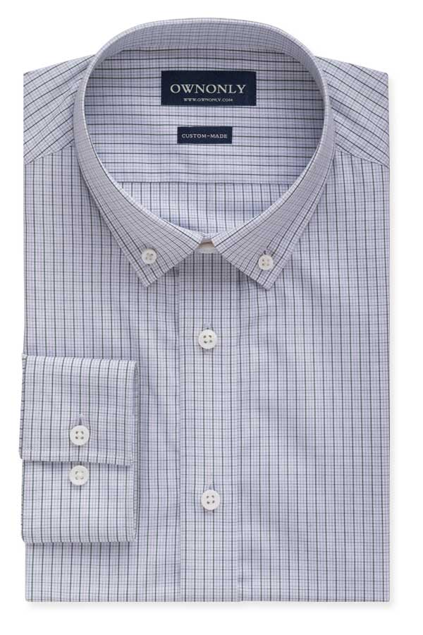 Green & White Checked Premium Business Shirt