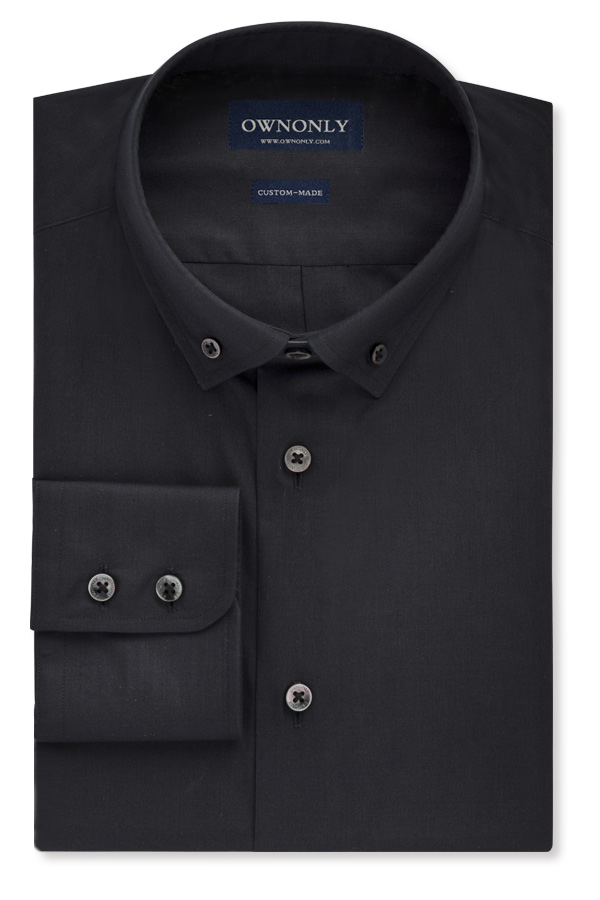 Business Black Cotton Shirt