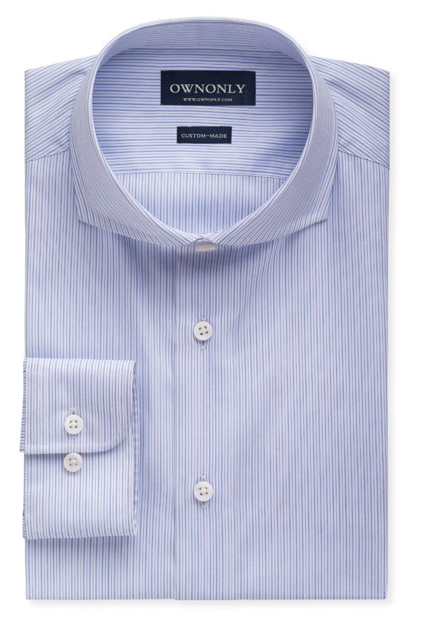 Classic William Blue & White Pinstripe Shirt