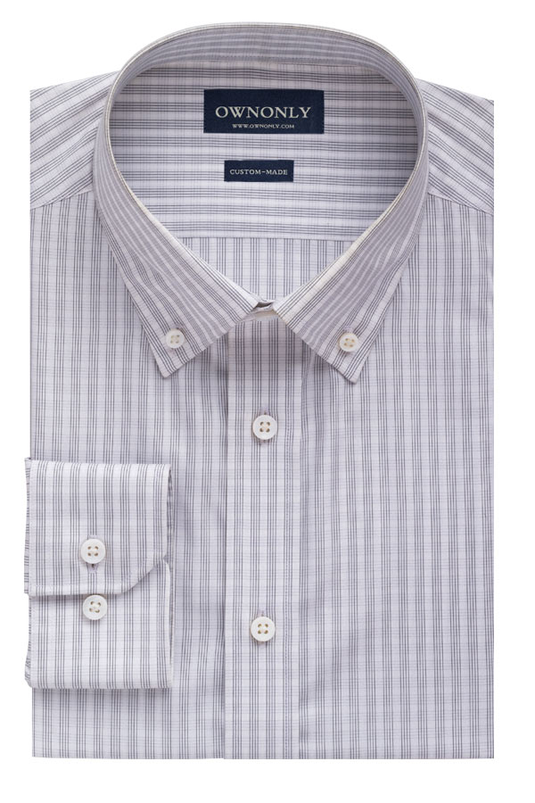 Classic Grey & White Pinstripe Shirt
