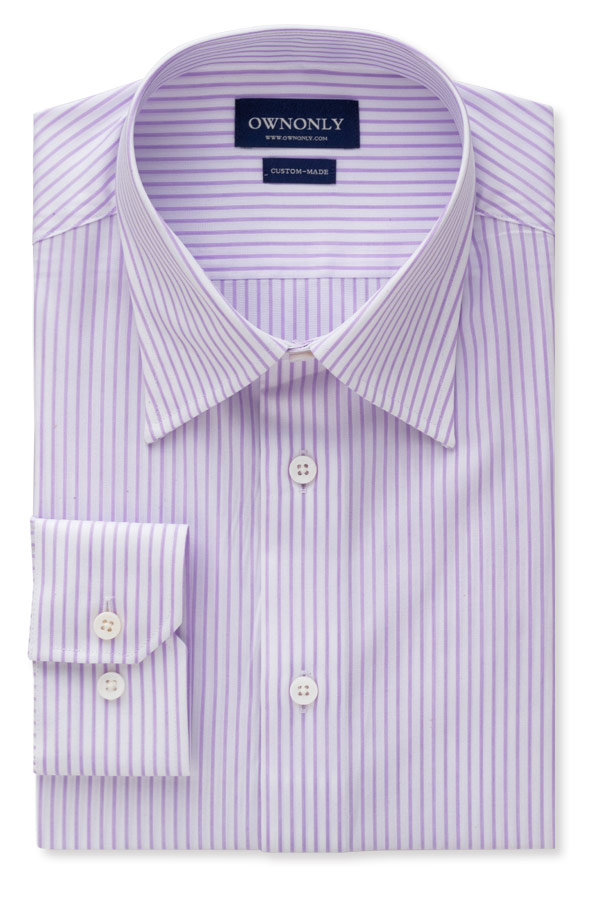 Purple Striped Business Shirt