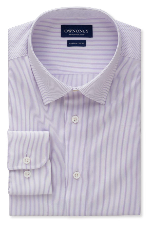 Purple Pinstriped Business Shirt