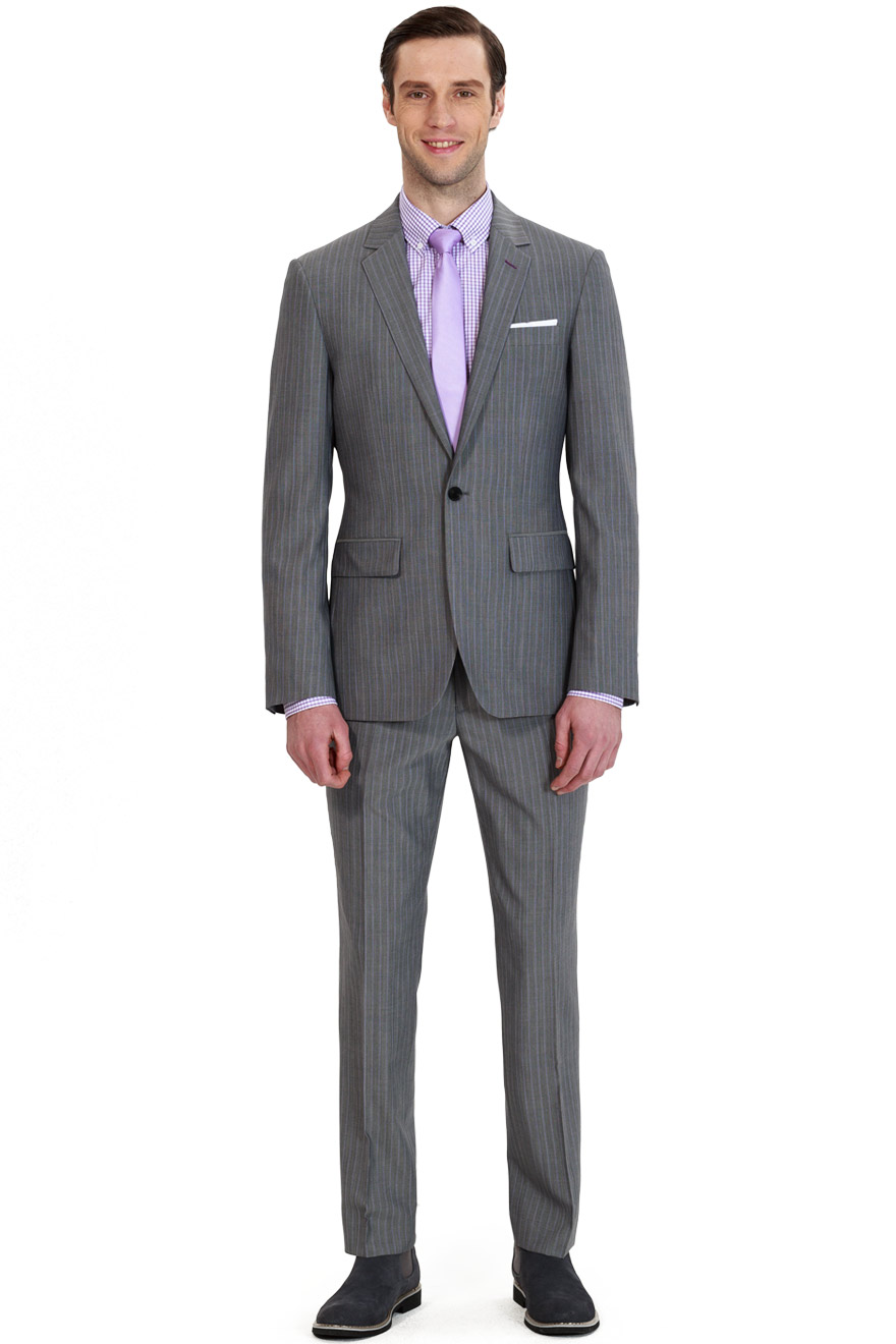 Grey Striped Suit
