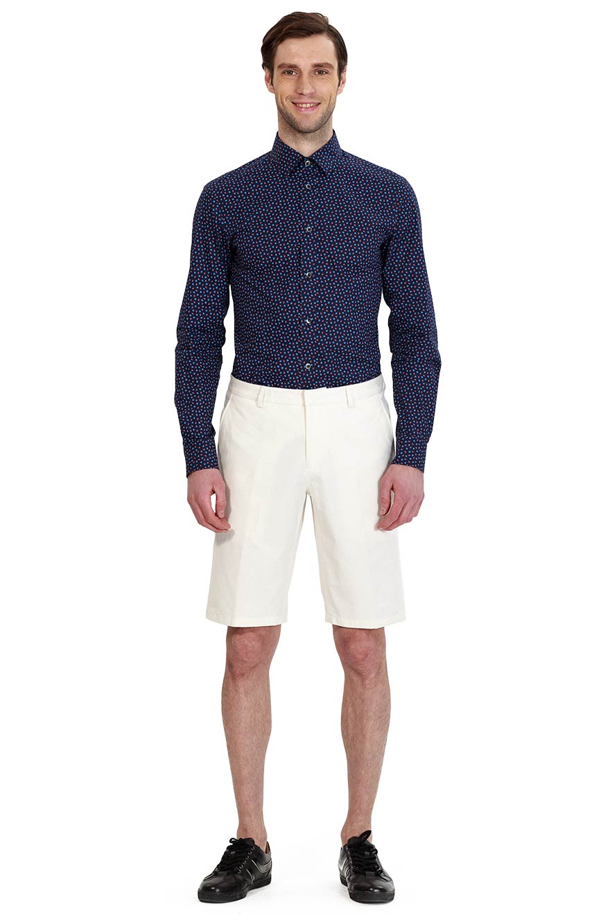Fashion White Casual Shorts