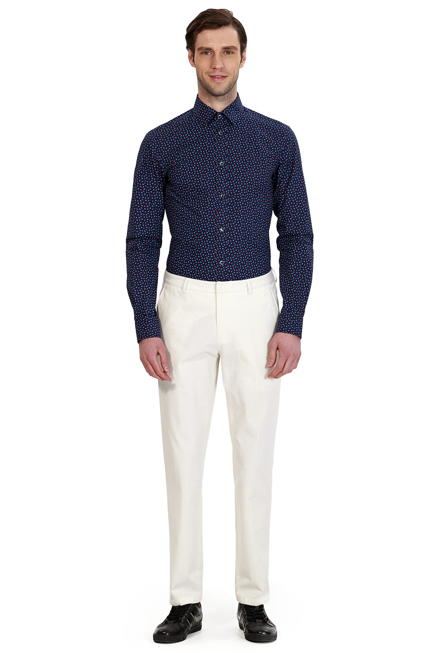 Fashion White Casual Pants