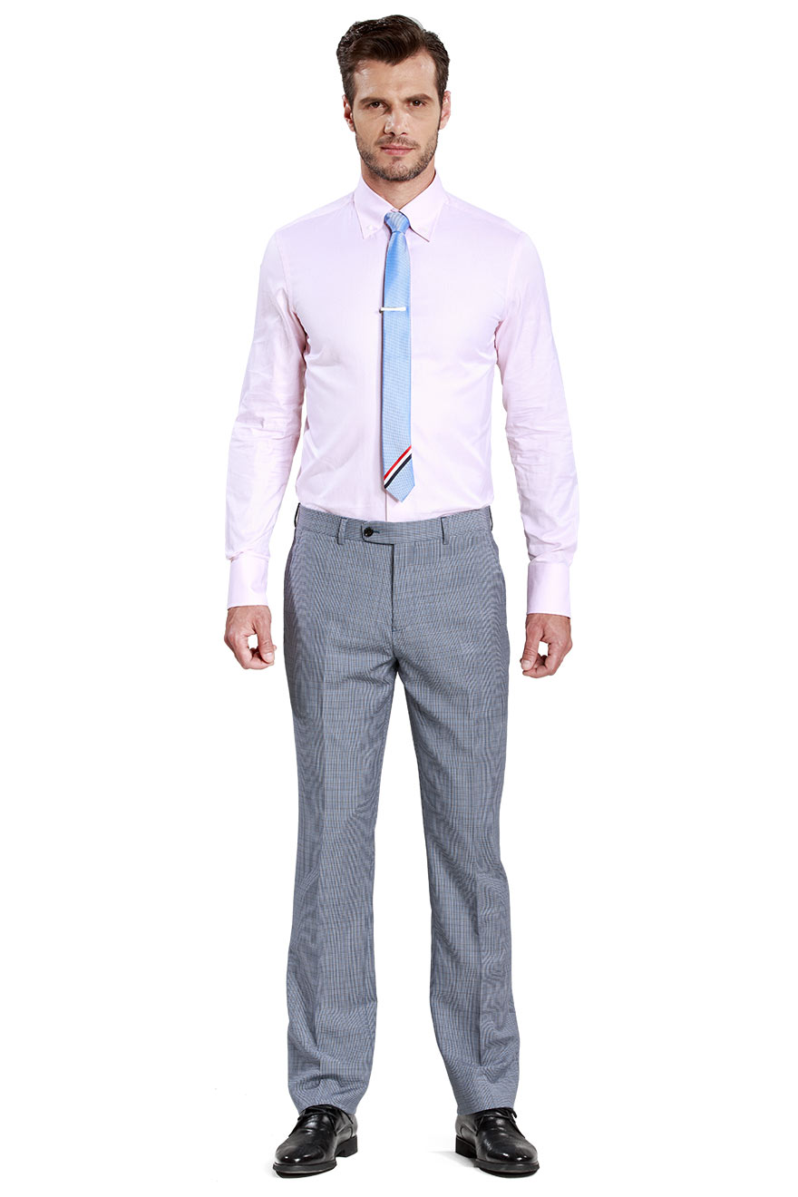 Blue and Grey Plaid Pants
