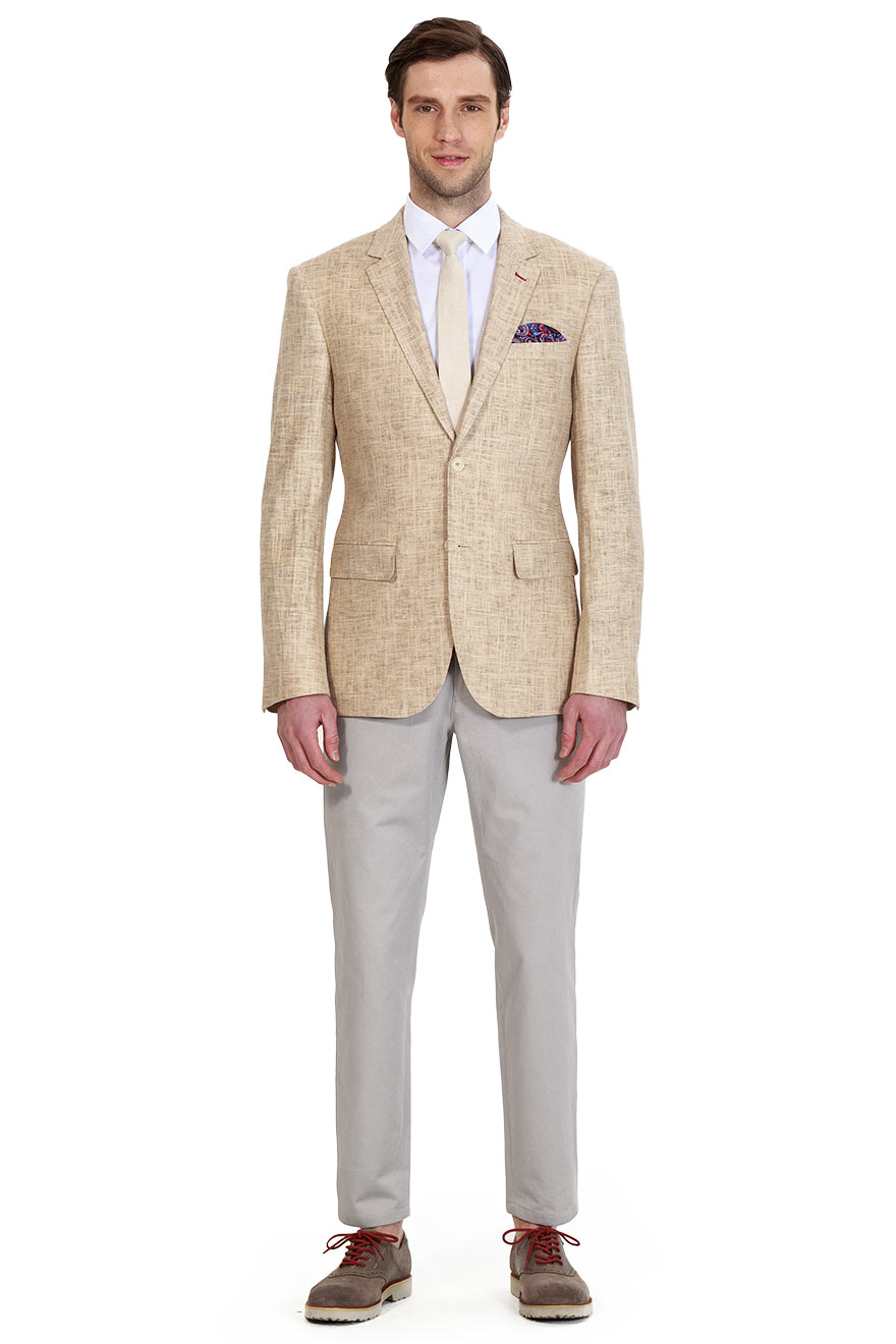 Fashion Camel Linen Blazer