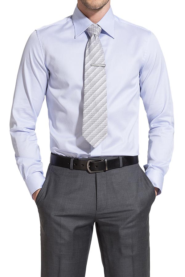 Business York Blue & White Pinstripe Shirt
