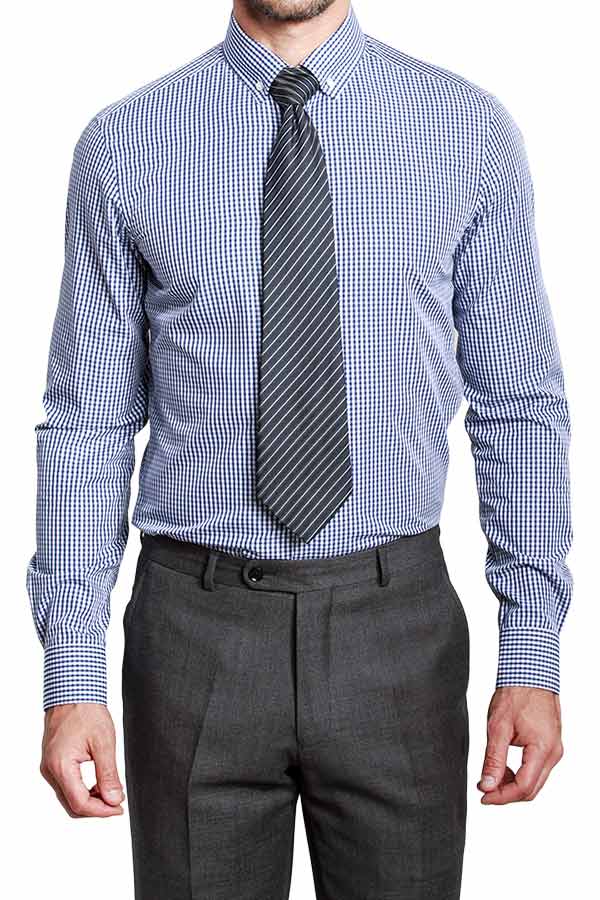 Blue and White Gingham Shirt