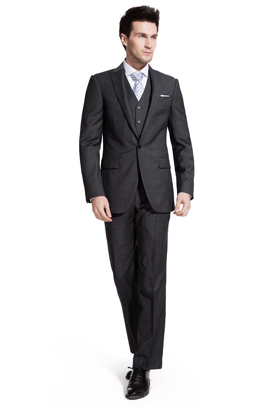 Business Deep Grey Two-Piece Suit