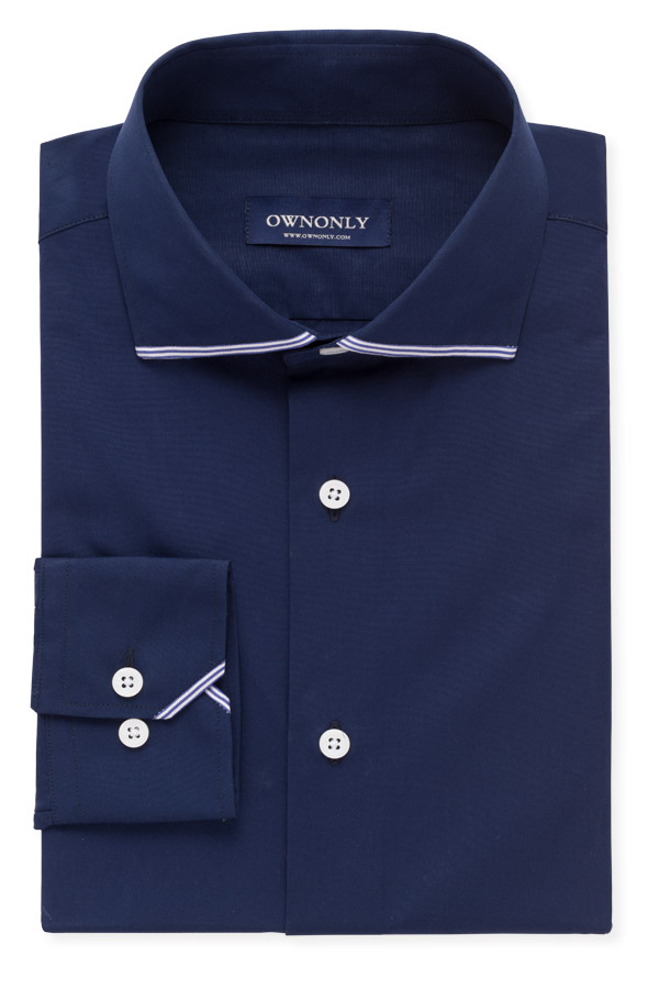 Navy Blue Cotton Shirt