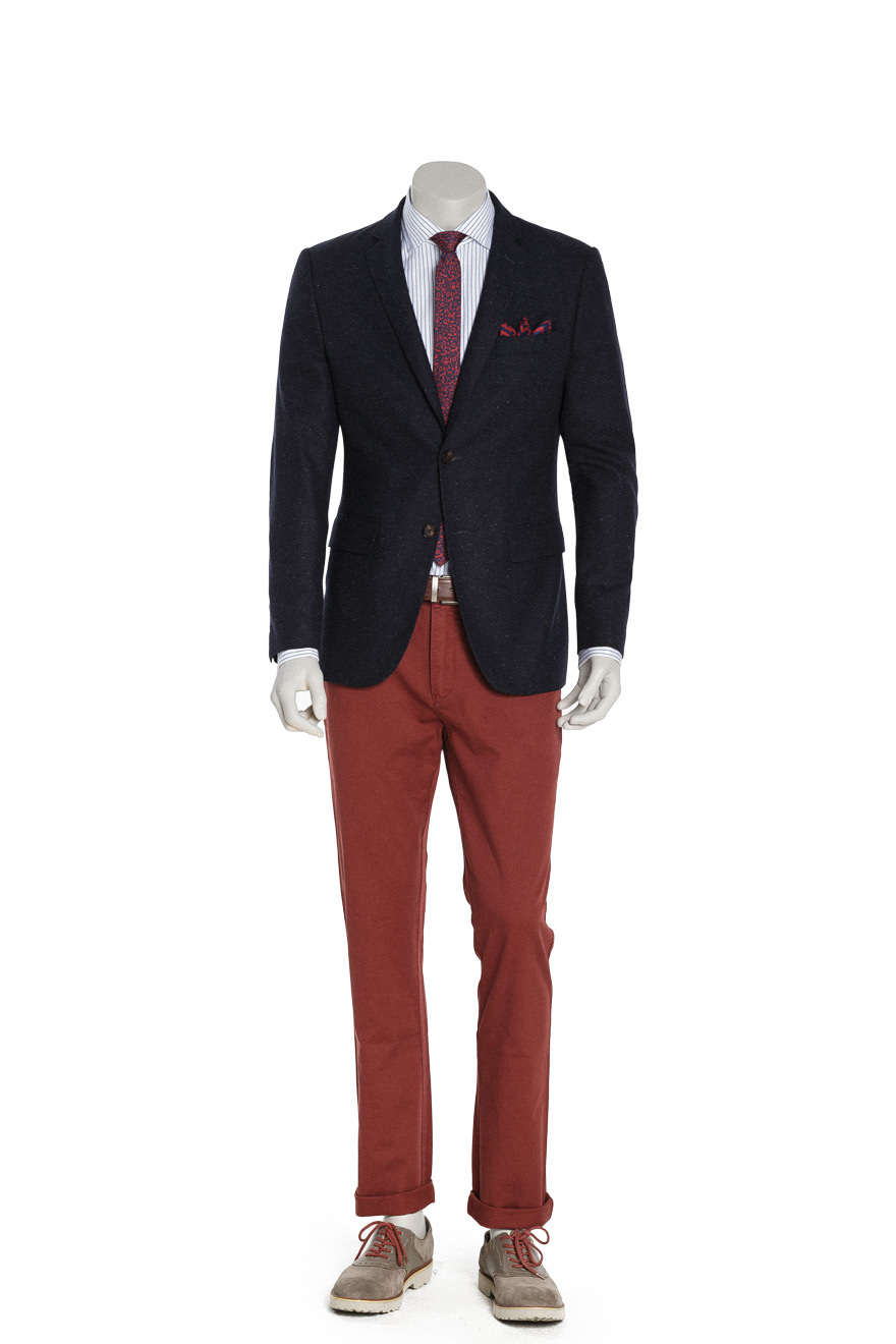Dark Navy Blue Casual Blazer