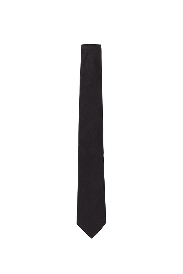 Solid Black Silk Tie