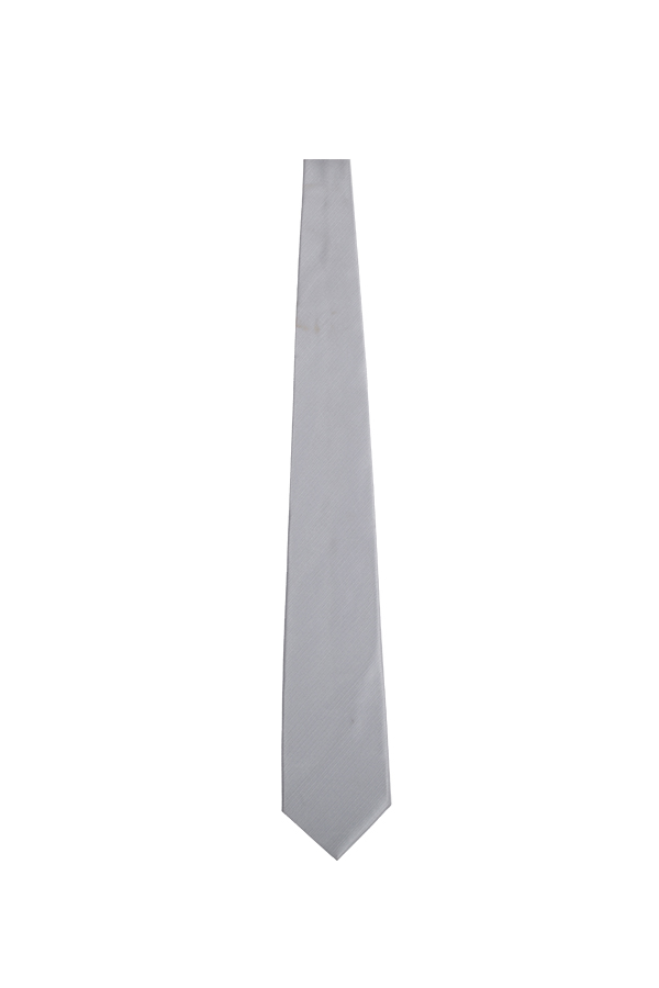 Solid Gray Silk Tie