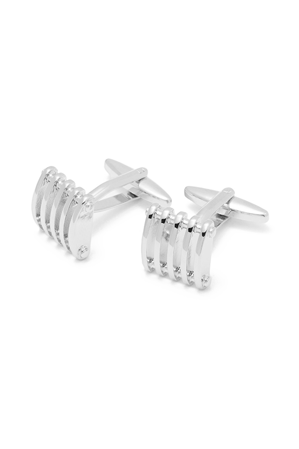 Hollow Rectangular Stripe Cufflink