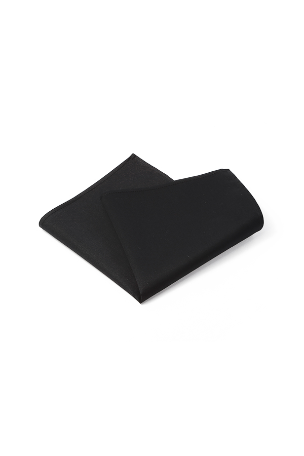 Black 100% Cotton Pocket Square