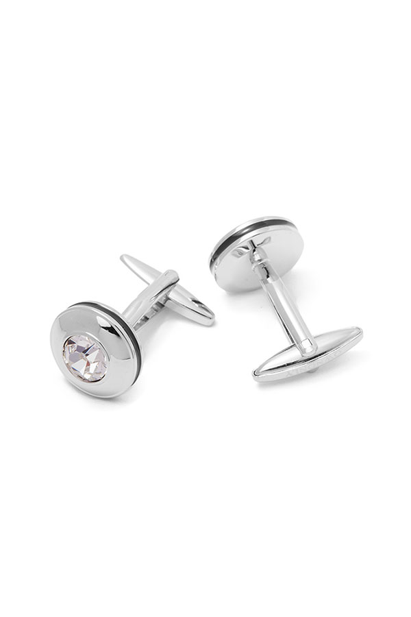 Round Silver Cufflink