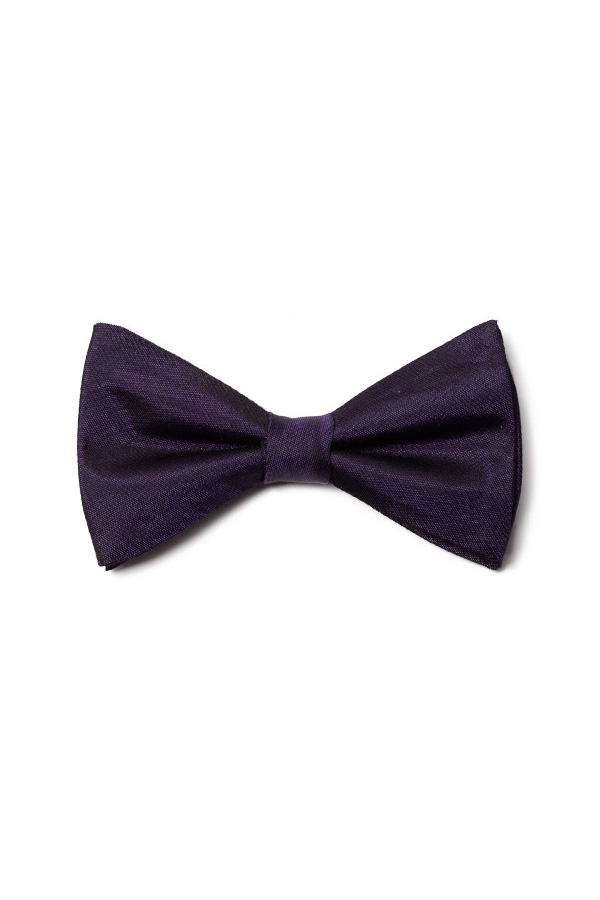 Purple Silk Bow Tie