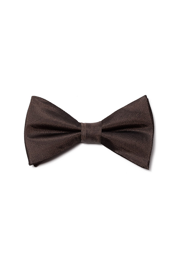 Coffee Silk Bow Tie