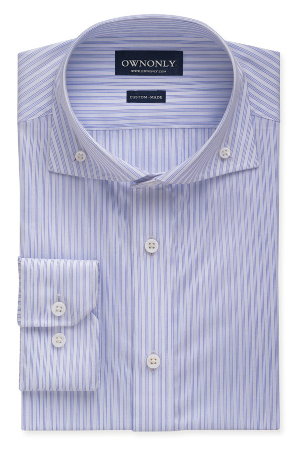 Business Otto Blue & White Pinstripe Shirt