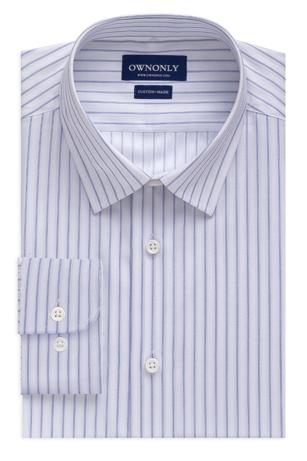 Classic York Blue & White Stripe(Wide) Shirt